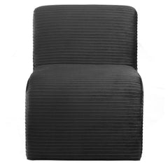 Drayton Upholstered Curved Armless Accent Chair Black - MyWaynesHome #