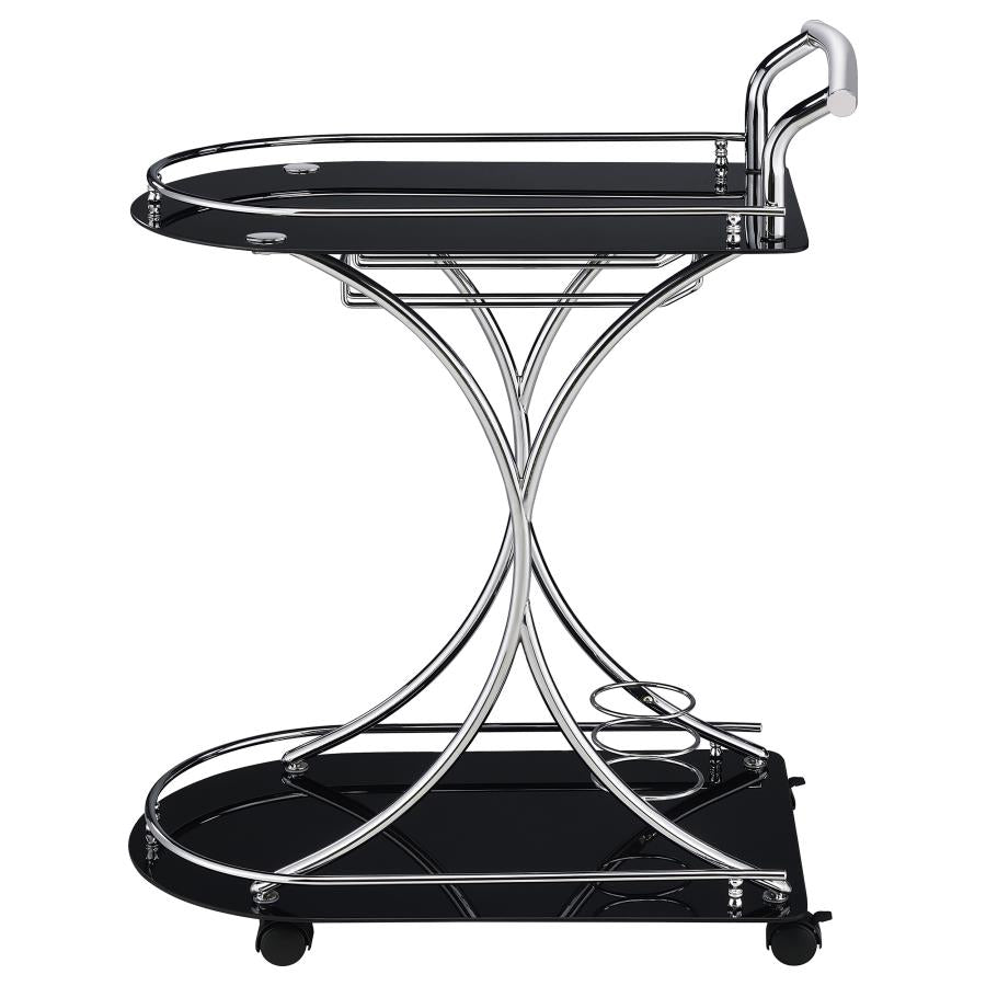 Elfman Silver Bar Cart - MyWaynesHome #