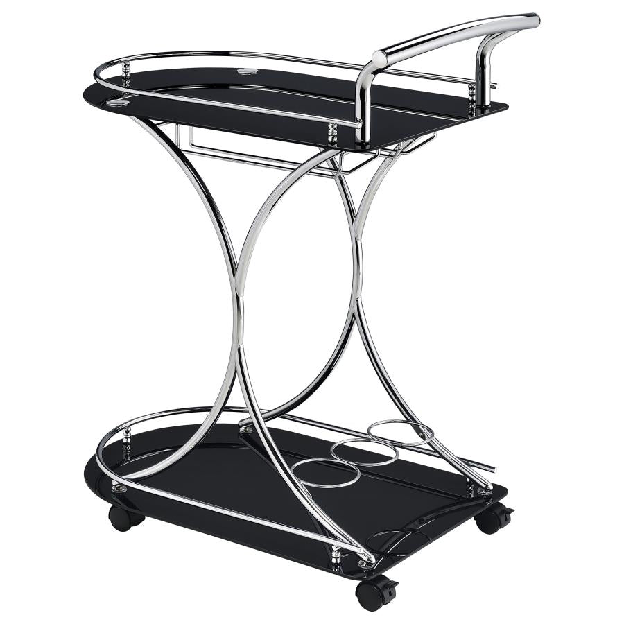 Elfman Silver Bar Cart - MyWaynesHome #
