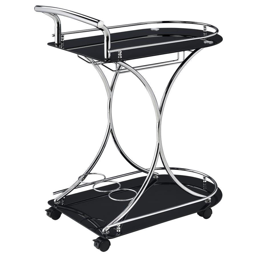 Elfman Silver Bar Cart - MyWaynesHome #