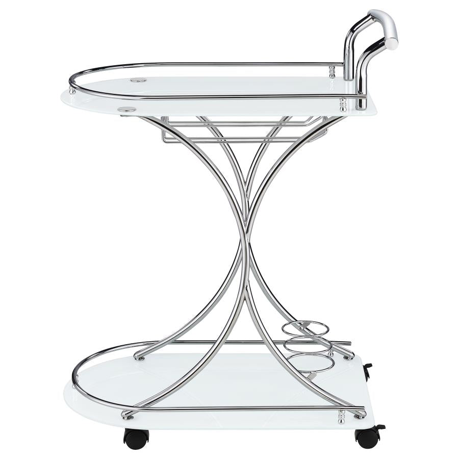 Elfman Silver Bar Cart - MyWaynesHome #