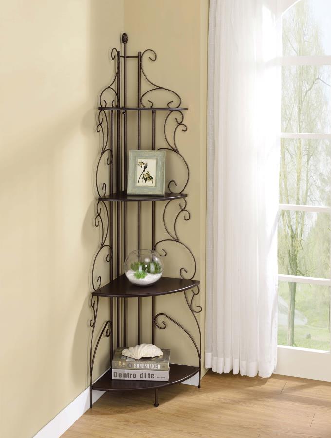 Poppy Brown Corner Bookcase - MyWaynesHome #