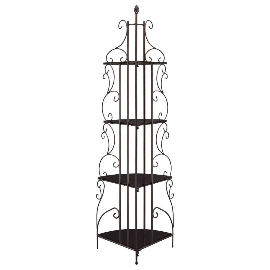 Poppy Brown Corner Bookcase - MyWaynesHome #