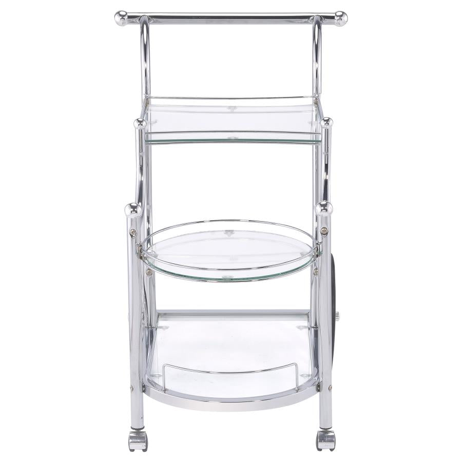 Sarandon Silver Bar Cart - MyWaynesHome #