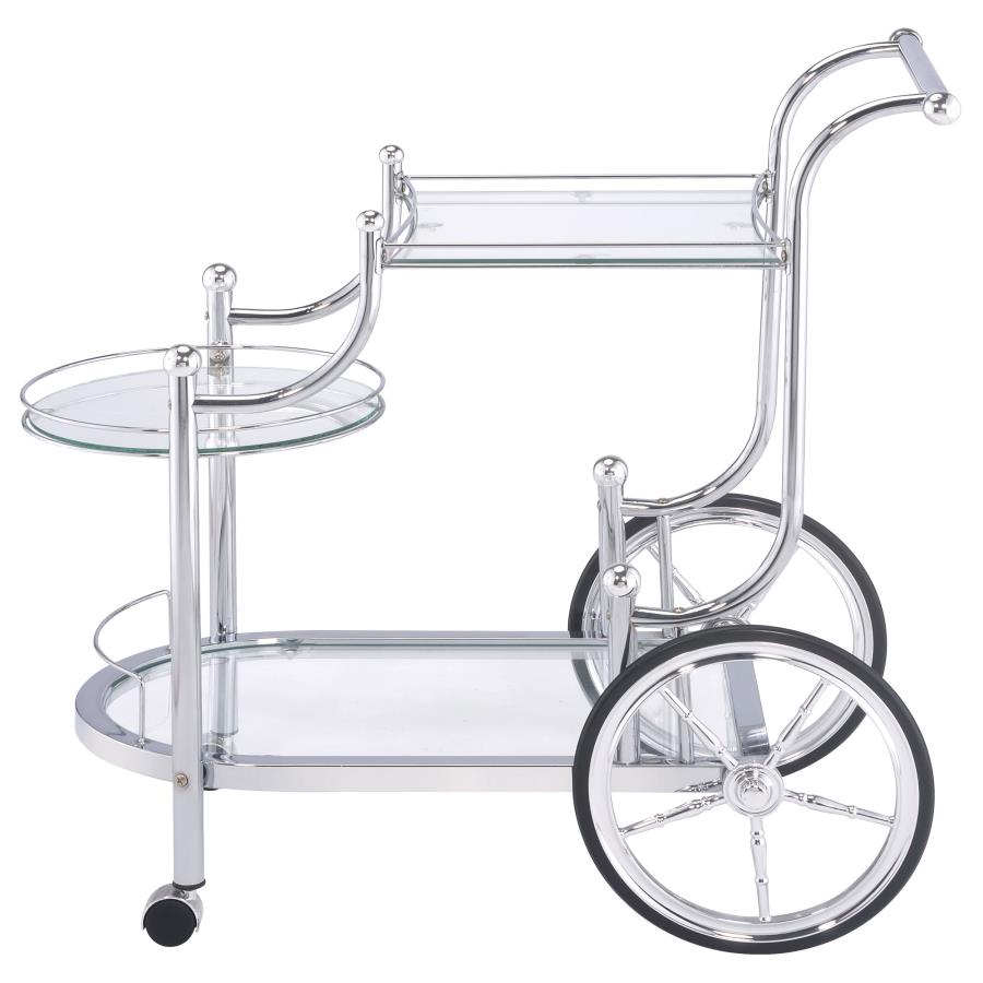 Sarandon Silver Bar Cart - MyWaynesHome #
