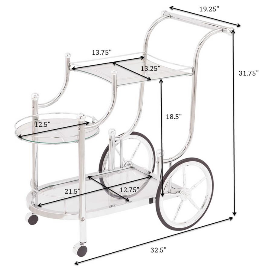 Sarandon Silver Bar Cart - MyWaynesHome #