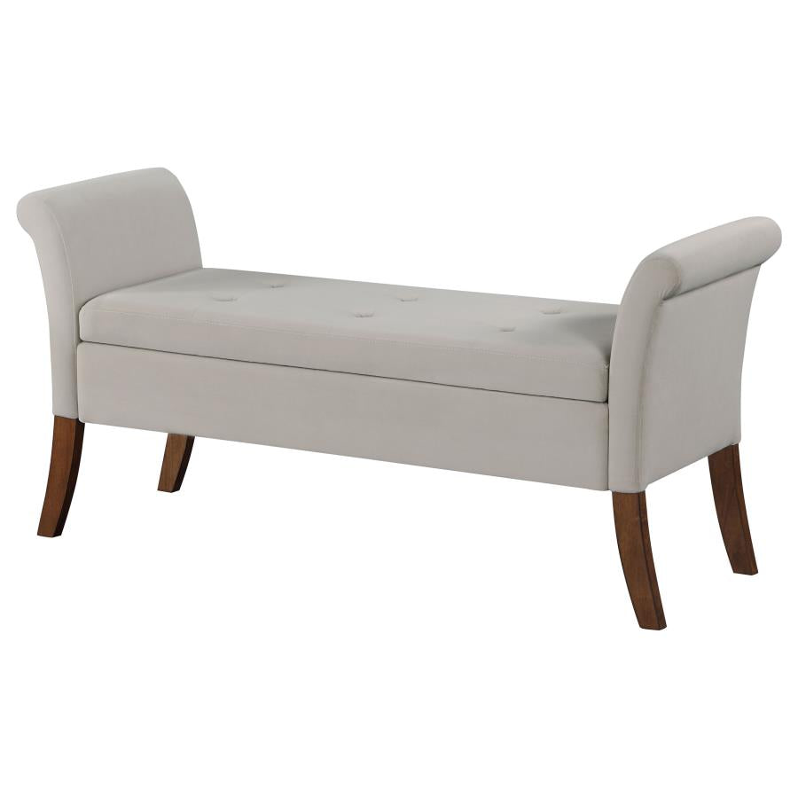 Farrah Beige Storage Bench - MyWaynesHome #