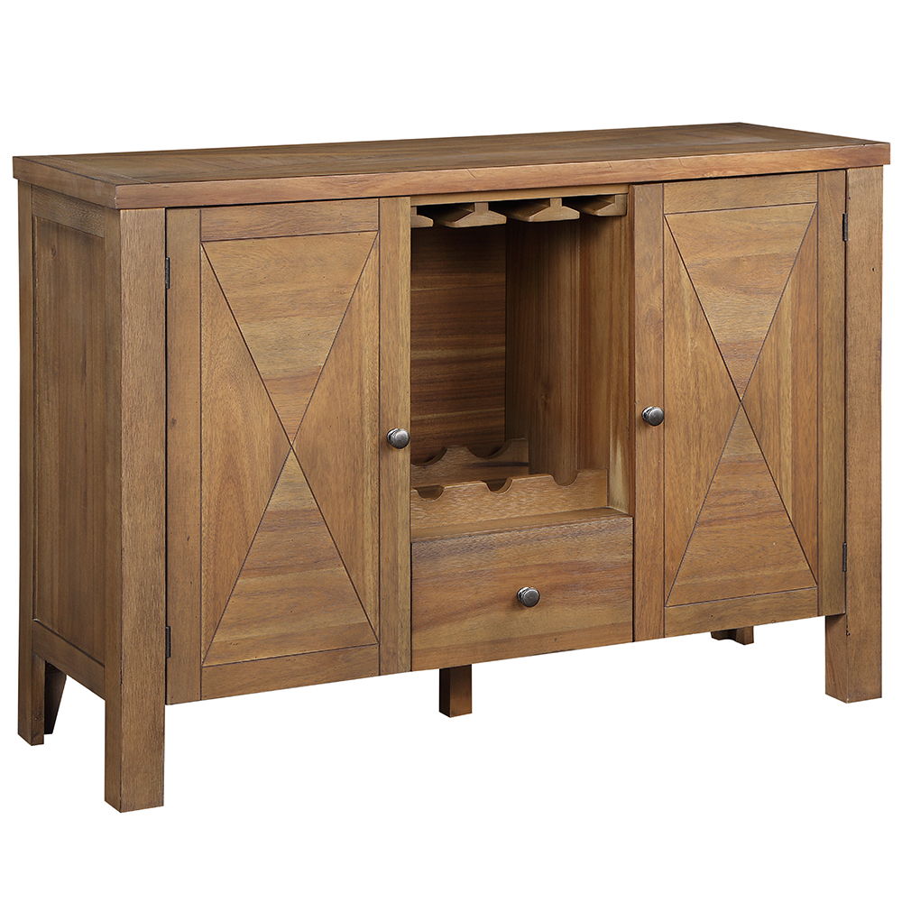 Pascaline - Server - Rustic Brown & Oak