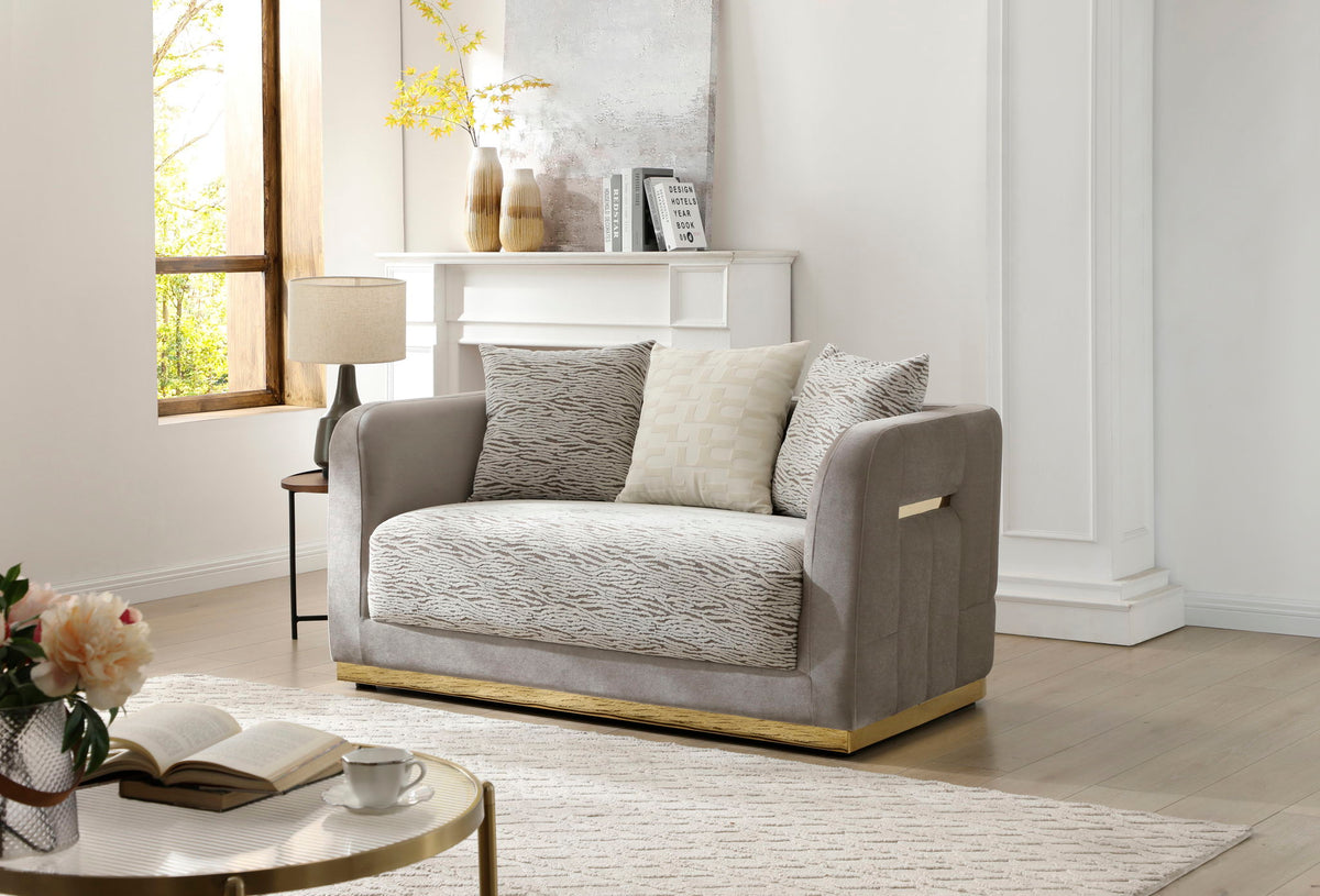 Lexington - Loveseat - Brown / Light Beige