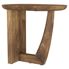Fletcher Round Solid Mango Wood Accent Side Table Brown - MyWaynesHome #