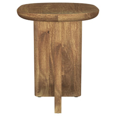 Fletcher Round Solid Mango Wood Accent Side Table Brown - MyWaynesHome #