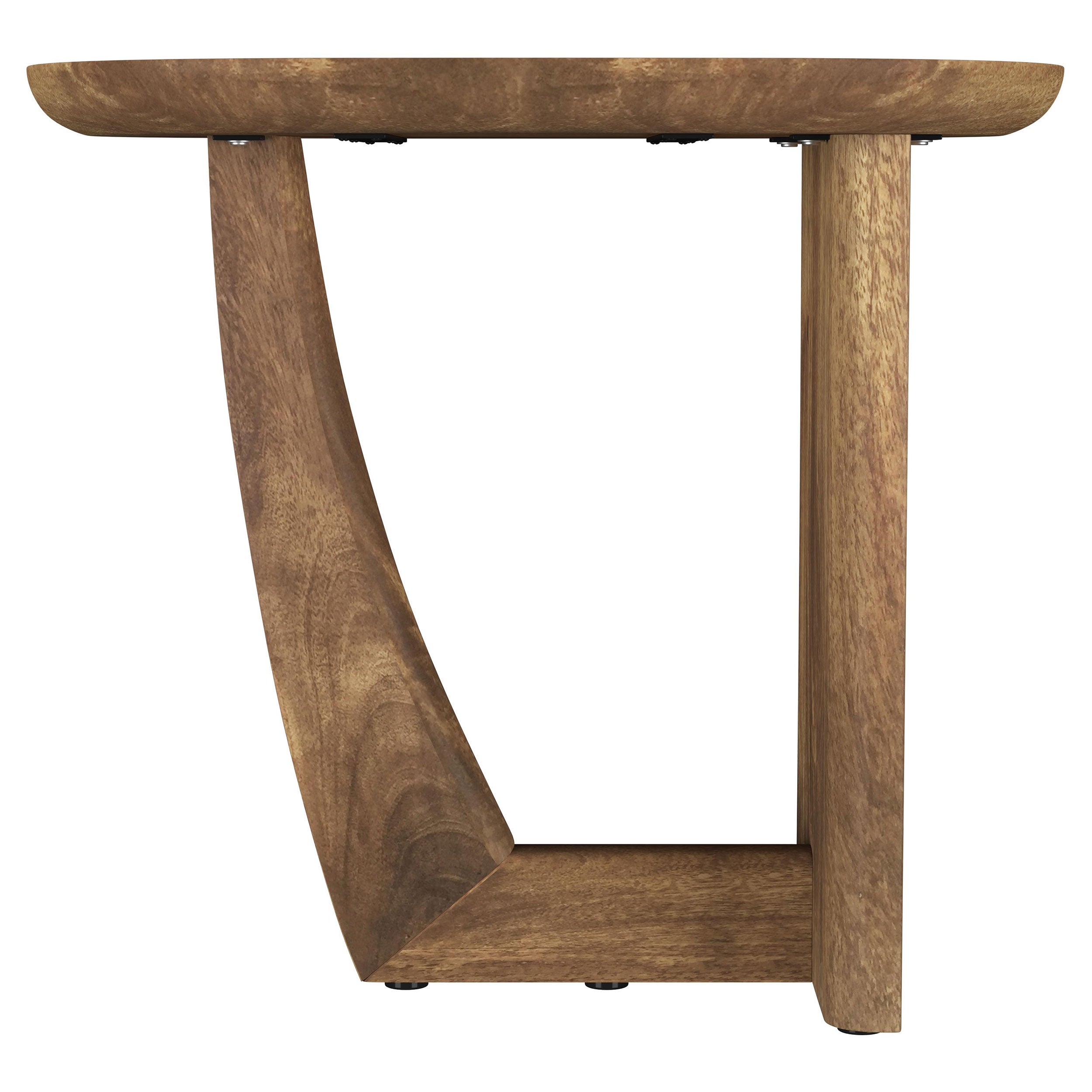 Fletcher Round Solid Mango Wood Accent Side Table Brown - MyWaynesHome #