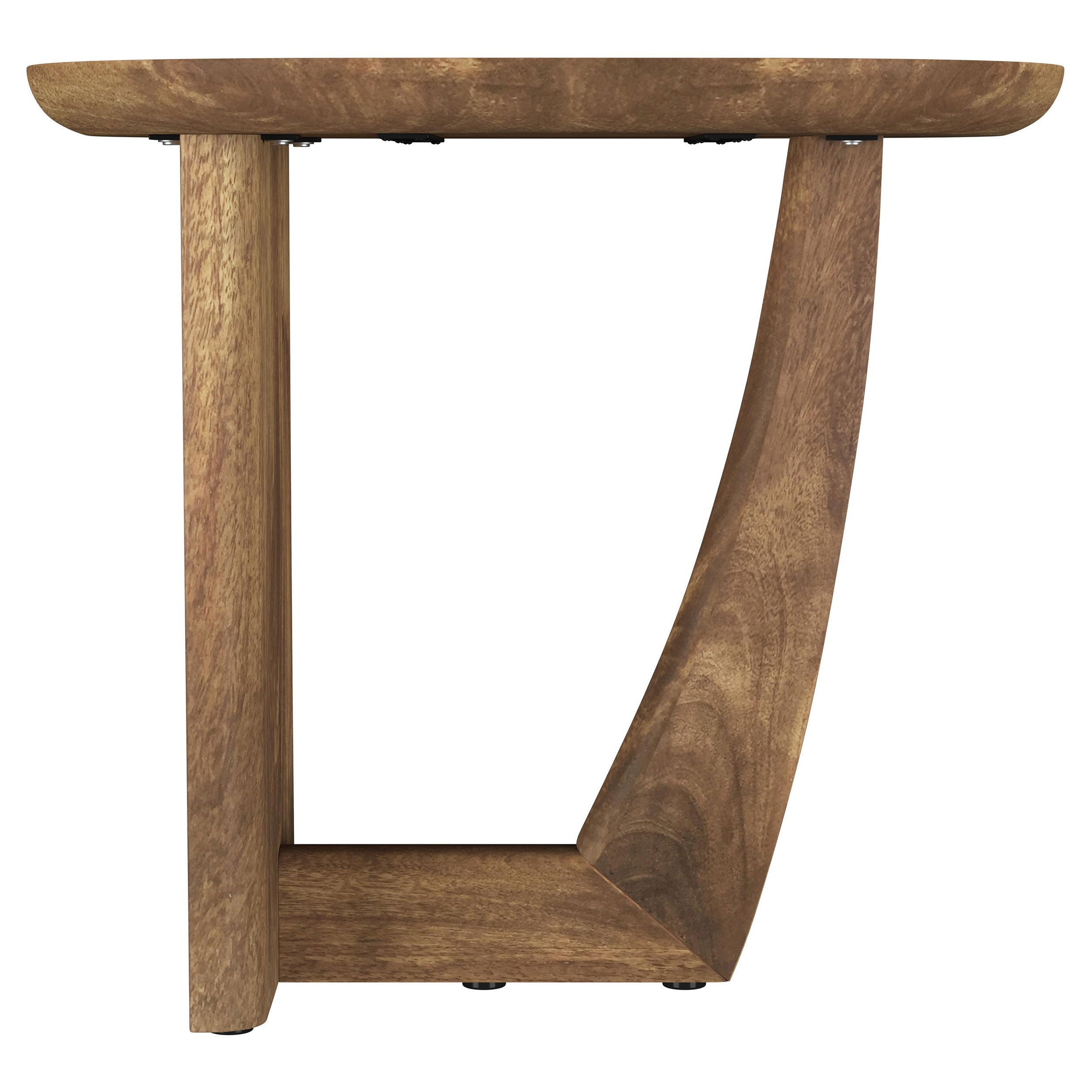 Fletcher Round Solid Mango Wood Accent Side Table Brown - MyWaynesHome #