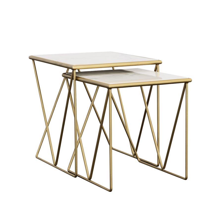 Bette Gold 2 Pc Nesting Table - MyWaynesHome #