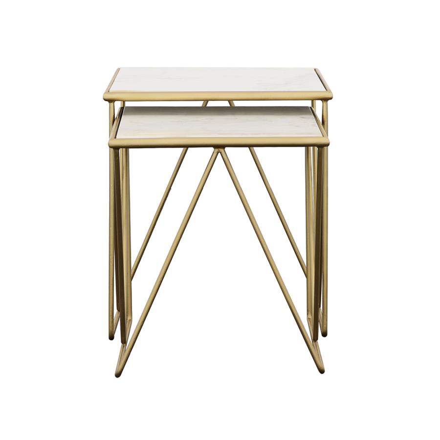 Bette Gold 2 Pc Nesting Table - MyWaynesHome #