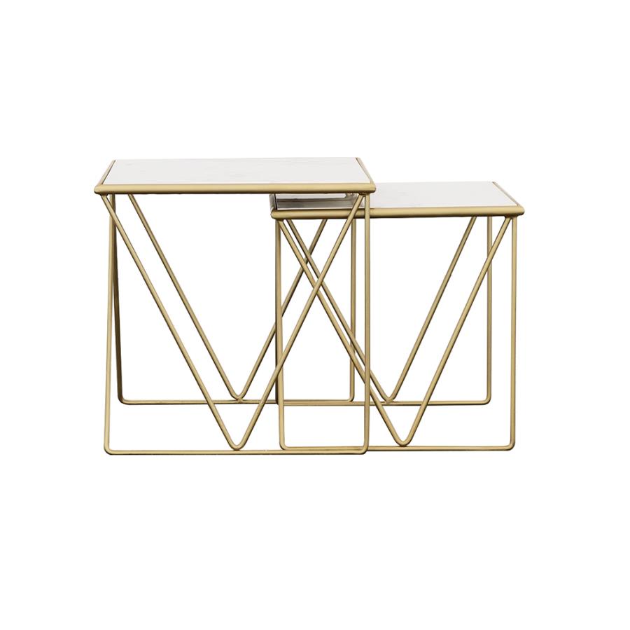 Bette Gold 2 Pc Nesting Table - MyWaynesHome #
