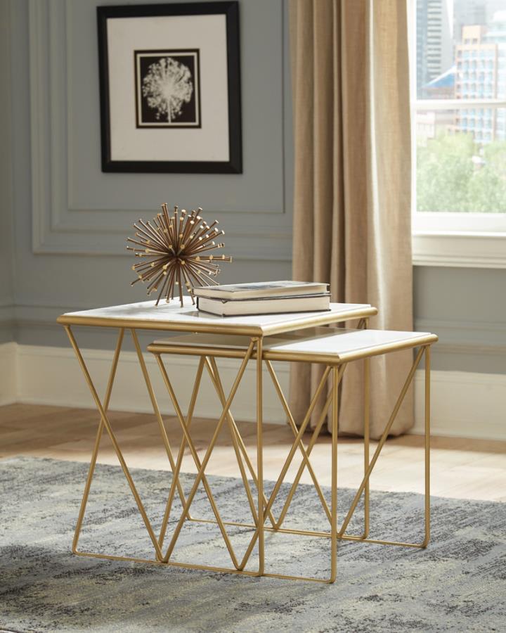 Bette Gold 2 Pc Nesting Table - MyWaynesHome #