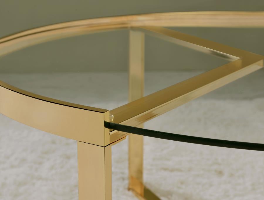 Delia Gold 2 Pc Nesting Coffee Table - MyWaynesHome #