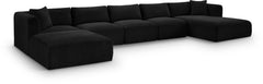 Shaggy - Fabric 6 Piece Modular Sectional With Chaise