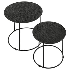 Loannis Black 2 Pc Nesting Table - MyWaynesHome #