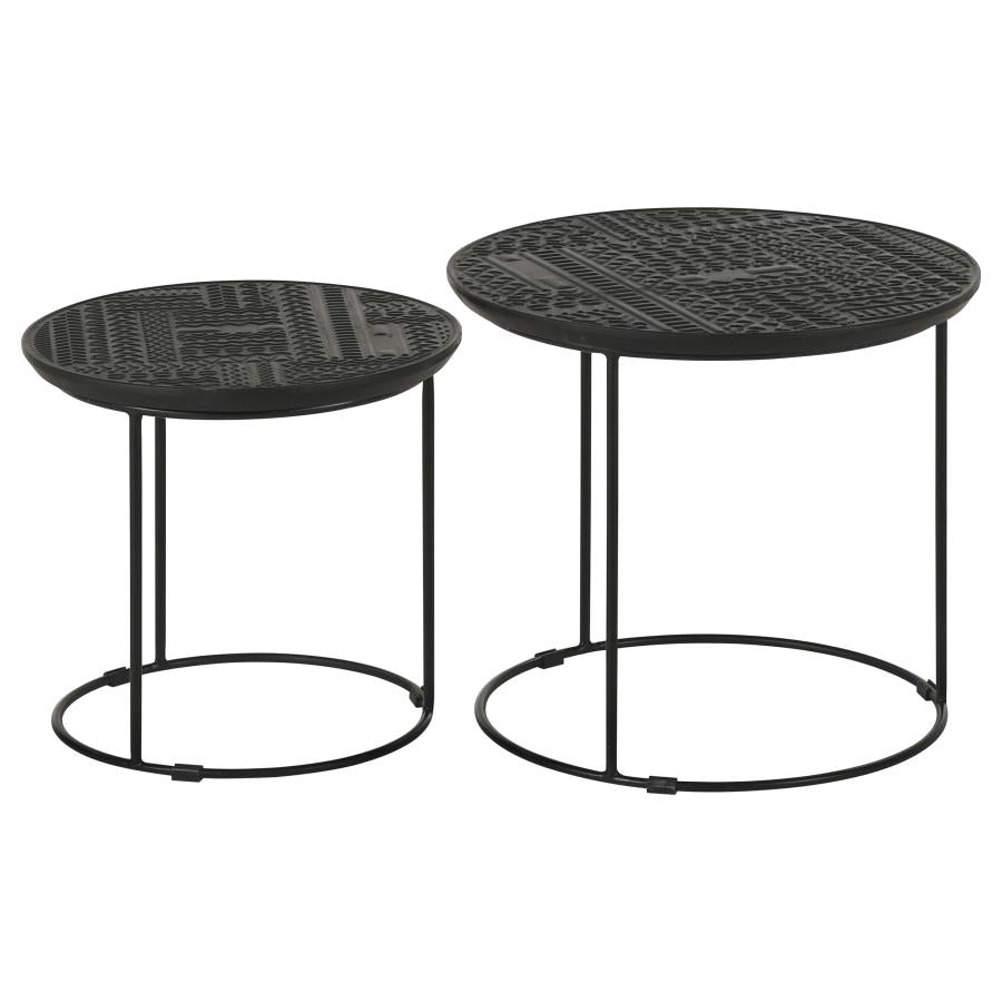 Loannis Black 2 Pc Nesting Table - MyWaynesHome #