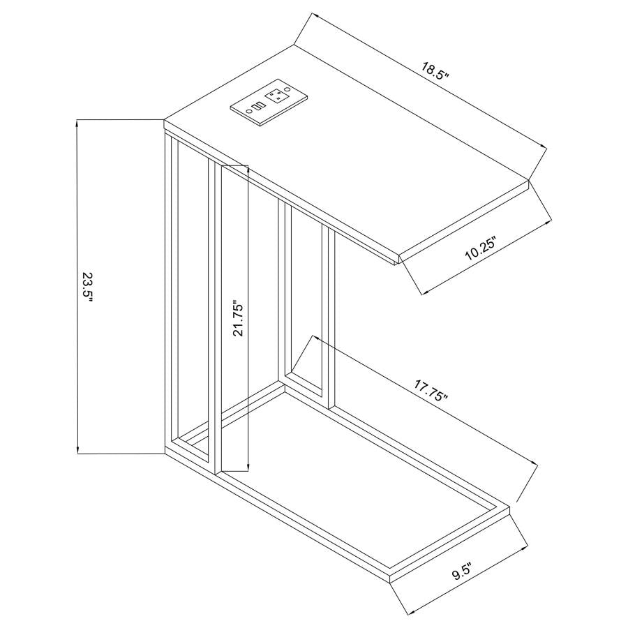 Rudy Brown Side Table - MyWaynesHome #