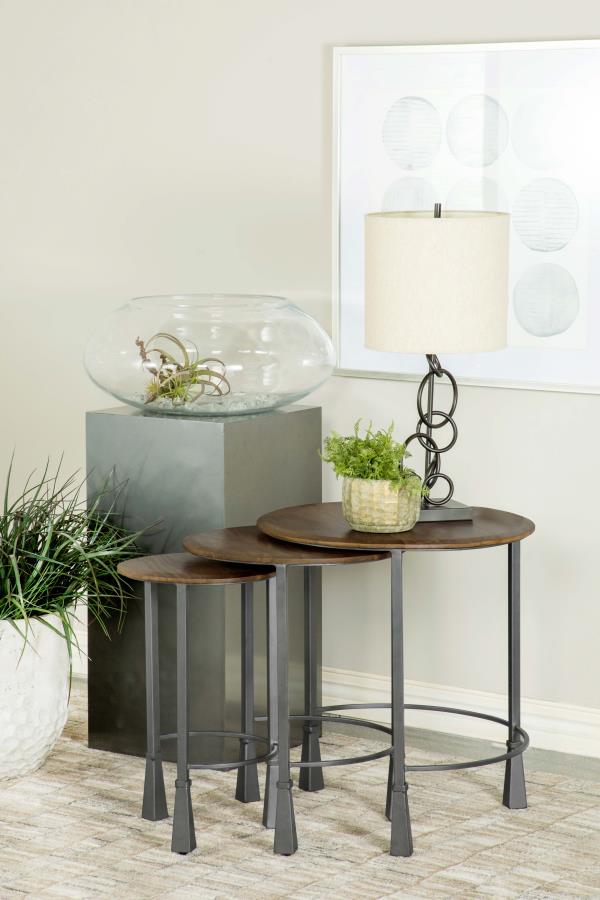 Deja Brown 3 Pc Nesting Table - MyWaynesHome #