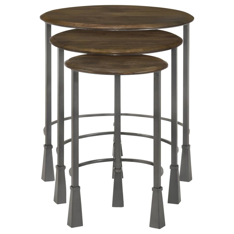 Deja Brown 3 Pc Nesting Table - MyWaynesHome #