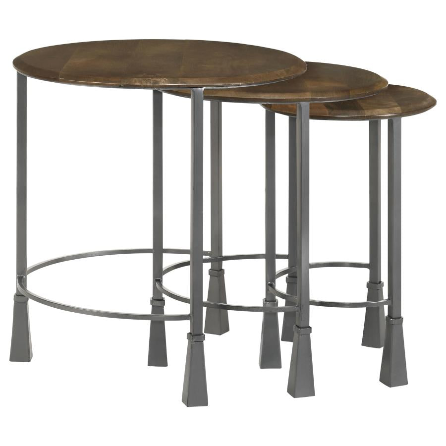 Deja Brown 3 Pc Nesting Table - MyWaynesHome #