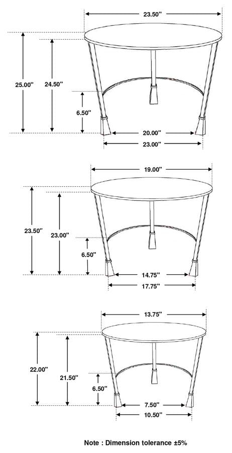 Deja Brown 3 Pc Nesting Table - MyWaynesHome #