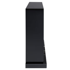 Drisana - Fireplace - Black Mirrored