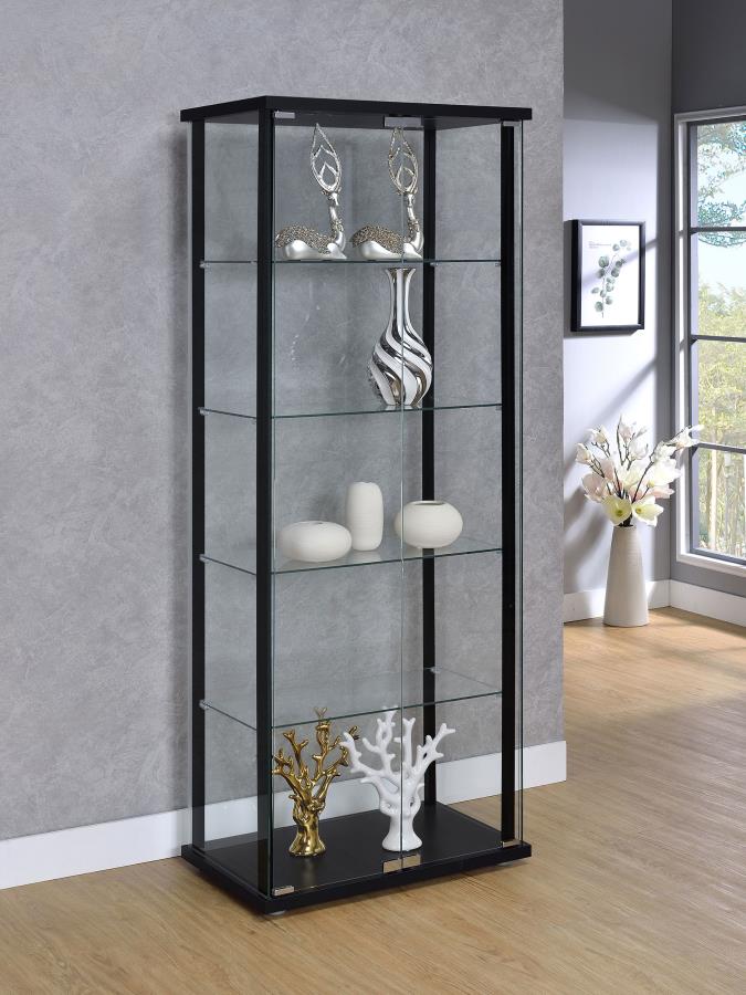 Delphinium Black Curio Cabinet - MyWaynesHome #