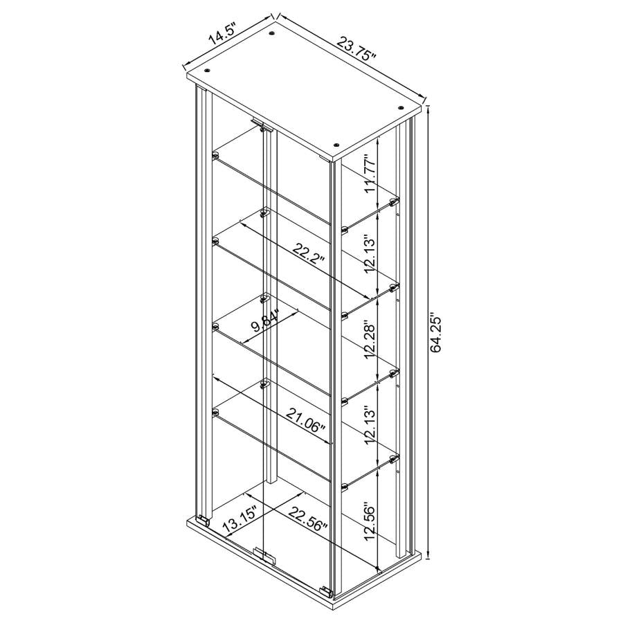 Delphinium Black Curio Cabinet - MyWaynesHome #
