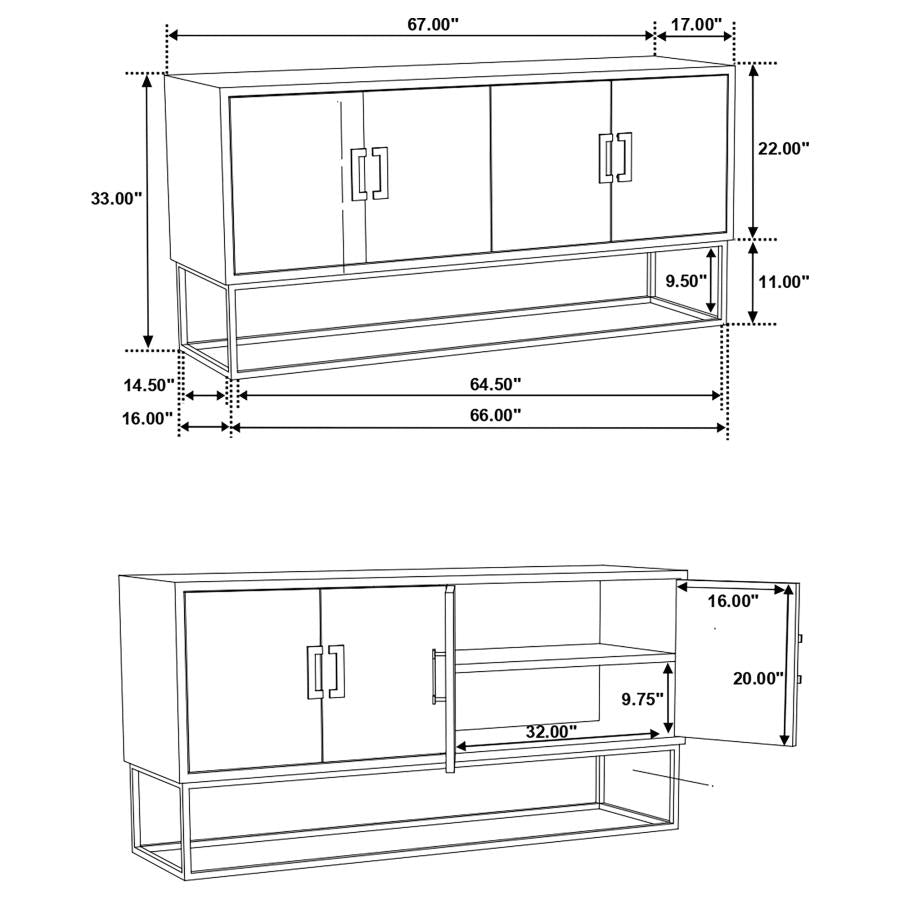 Borman Brown Accent Cabinet - MyWaynesHome #