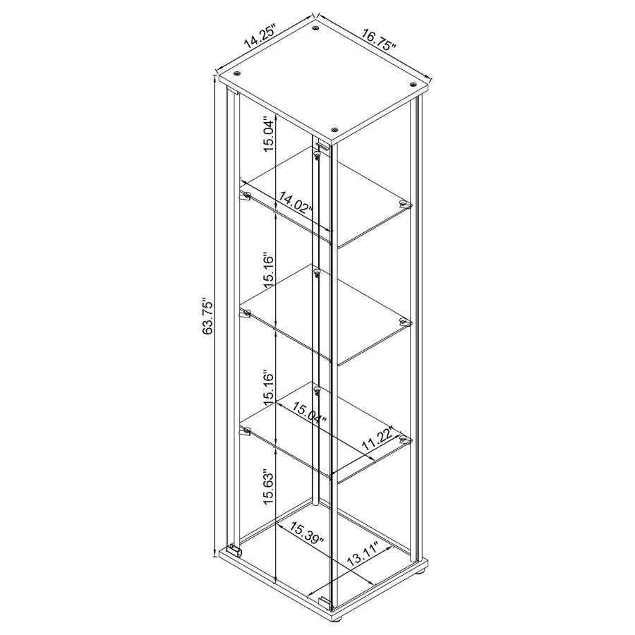 Bellatrix White Curio Cabinet - MyWaynesHome #