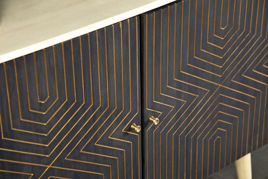 Ixora Black Accent Cabinet - MyWaynesHome #