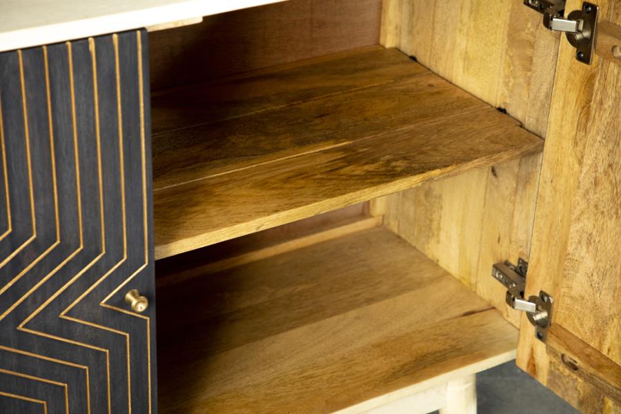 Ixora Black Accent Cabinet - MyWaynesHome #