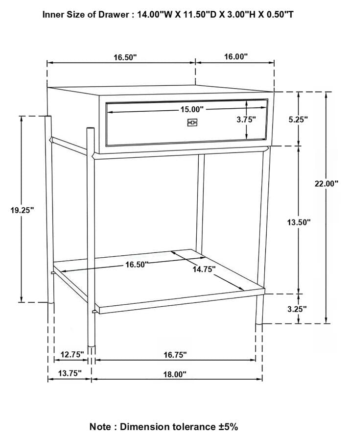 Declan Brown Side Table - MyWaynesHome #