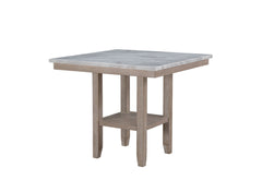 D4010 - 7 Piece Dining Room Set (Bar Table And 6 Bar Stools) - Natural / White