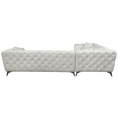 Atronia - Sectional Sofa With 4 Pillows - Beige Fabric