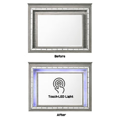 Antares - Mirror With LED - Light Gray Oak