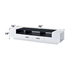 Armour - TV Stand - White & Black