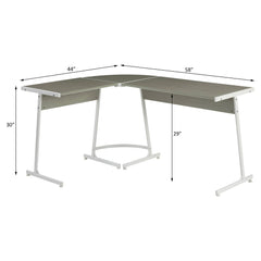 Carver - Computer Desk - Gray & White