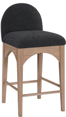 Waldorf - Boucle Stool With Natural Legs
