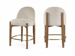Torino - Counter Stool With Brushed Brown Base