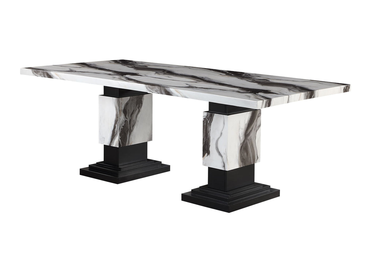 D12DT - Dining Table - White / Black