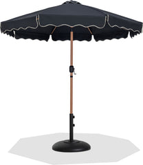 Amalfi - Patio Umbrella - Black Base / Light Brown Pole