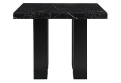 D04 - 7 Piece Dining Room Set (Black Bar Table And 6 Bar Stools) - Black