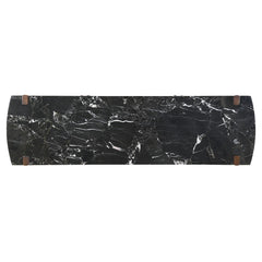 Estella - Server With Marble Top - Black Natural Marble Top & Walnut