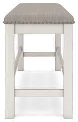 Robbinsdale - Dbl Counter Height Upholstered Dining Bench - Antique White